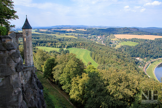 Blick von der Festung Königstein (Elbsandsteingebirge, Sachsen)