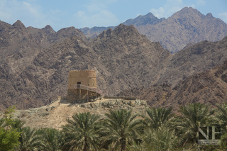 Fort im Hadschar-Gebirge in Hatta, Emirat Dubai, Vereinigte Arabische Emirate (VAE)