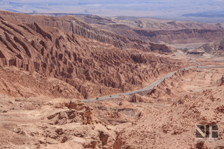 Blick auf die Salzkordillere in der Atacama-Wüste, San Pedro de Atacama, Region Antofagasta, Chile